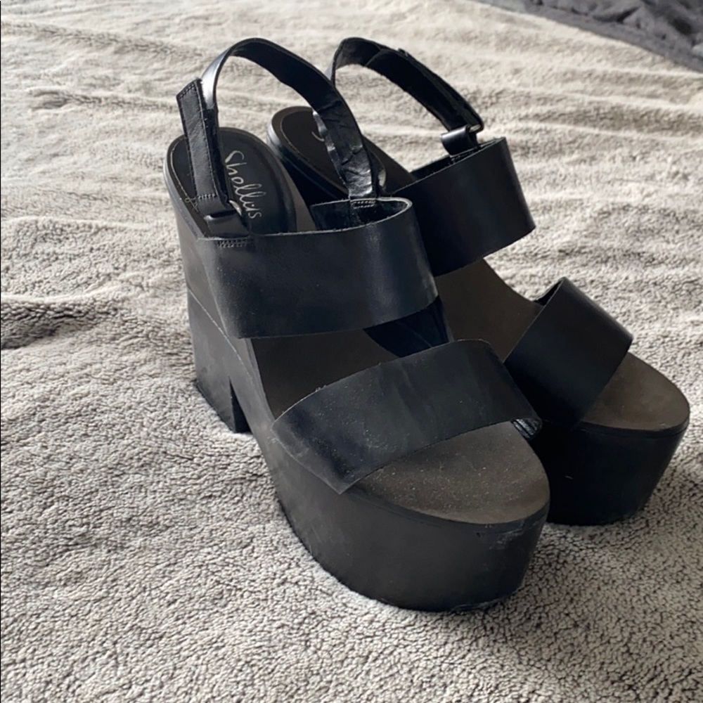 Platform Black Sandals - image 1